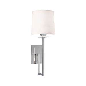 Atlas Maya 19.25'' High Polished Nickel Wall Sconce - Elegant Fabric Shade for Versatile Home Lighting WL11108-NK