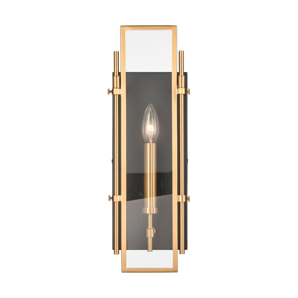 Atlas Mechanist 17'' High Industrial-Style 1-Light Sconce for Modern Elegance and Practical Illumination Matte Black WL11109-GD