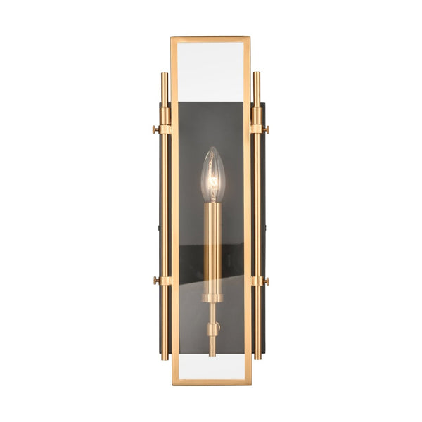 Atlas Mechanist 17'' High Industrial-Style 1-Light Sconce for Modern Elegance and Practical Illumination Matte Black WL11109-GD