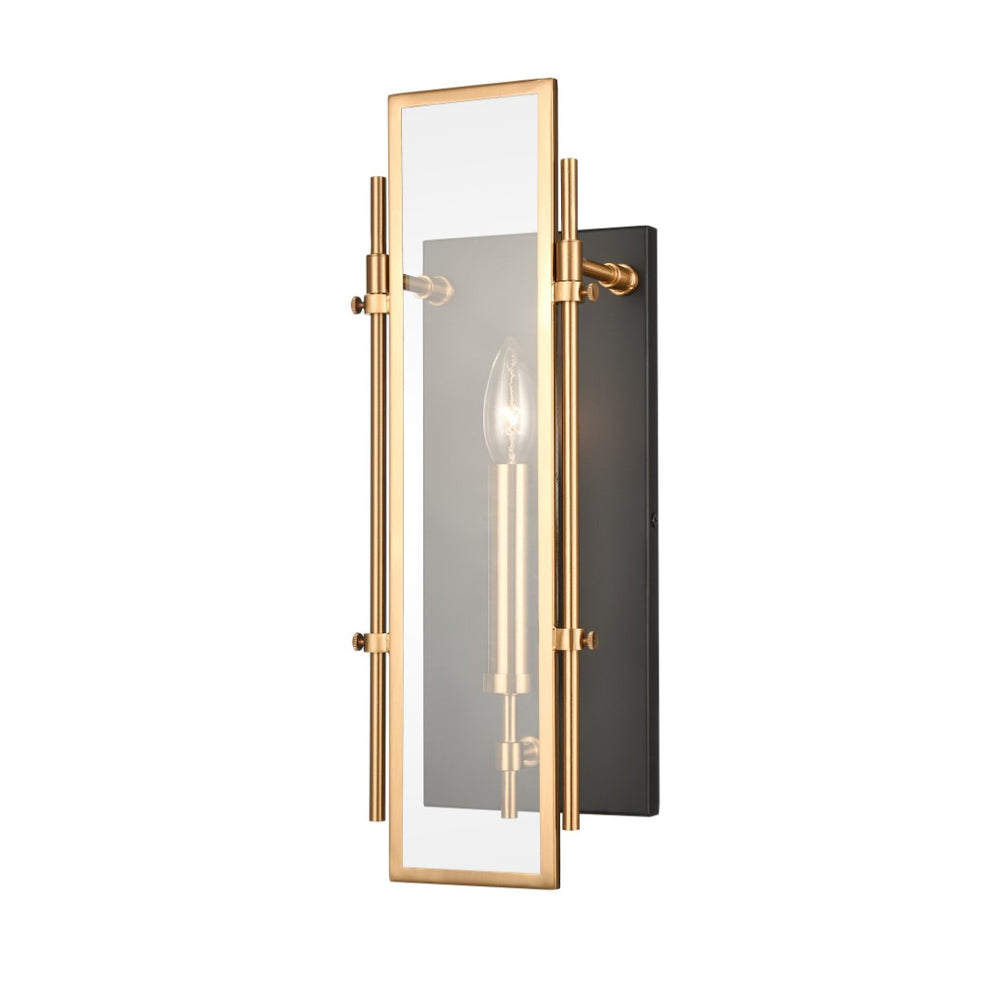 Atlas Mechanist 17'' High Industrial-Style 1-Light Sconce for Modern Elegance and Practical Illumination Matte Black WL11109-GD