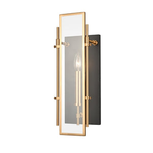 Atlas Mechanist 17'' High Industrial-Style 1-Light Sconce for Modern Elegance and Practical Illumination Matte Black WL11109-GD