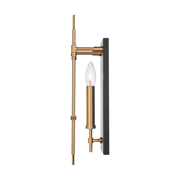 Atlas Mechanist 17'' High Industrial-Style 1-Light Sconce for Modern Elegance and Practical Illumination Matte Black WL11109-GD