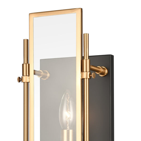 Atlas Mechanist 17'' High Industrial-Style 1-Light Sconce for Modern Elegance and Practical Illumination Matte Black WL11109-GD