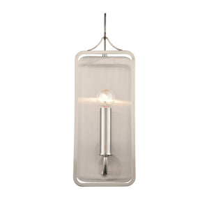 Atlas Merge 15" High 1-Light Sconce - Mid-Century Modern Design for Elegant Ambient Illumination Satin Nickel WL11110-CH