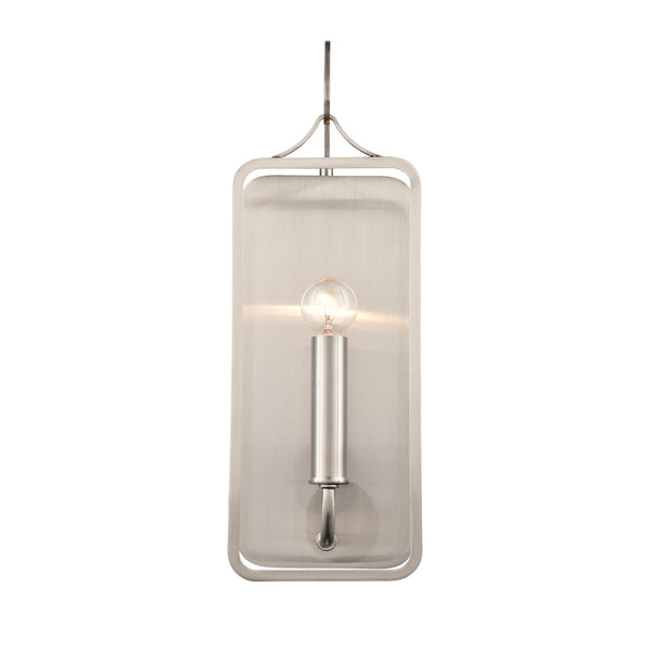 Atlas Merge 15" High 1-Light Sconce - Mid-Century Modern Design for Elegant Ambient Illumination Satin Nickel WL11110-CH