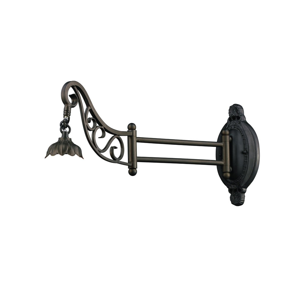 Atlas Mix-N-Match 11-Inch High Single-Light Sconce for Customizable Glass Shades - Elegant Indoor Lighting Tiffany Bronze 7'' WL11113-BZ