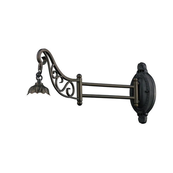 Atlas Mix-N-Match 11-Inch High Single-Light Sconce for Customizable Glass Shades - Elegant Indoor Lighting Tiffany Bronze 7'' WL11113-BZ