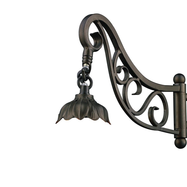 Atlas Mix-N-Match 11-Inch High Single-Light Sconce for Customizable Glass Shades - Elegant Indoor Lighting Tiffany Bronze 7'' WL11113-BZ
