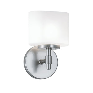 Atlas Moderne 1-Light Sconce in Brushed Nickel with Oval Glass Shade - Perfect for Modern & Transitional Spaces WL11114-NK