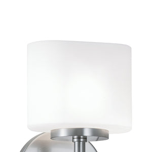 Atlas Moderne 1-Light Sconce in Brushed Nickel with Oval Glass Shade - Perfect for Modern & Transitional Spaces WL11114-NK