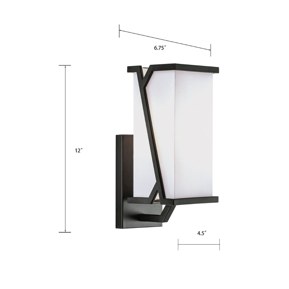 Atlas Moiselle 12'' High 1-Light Matte Black Wall Sconce - Modern Geometry for Chic Home Accents WL11116-BK