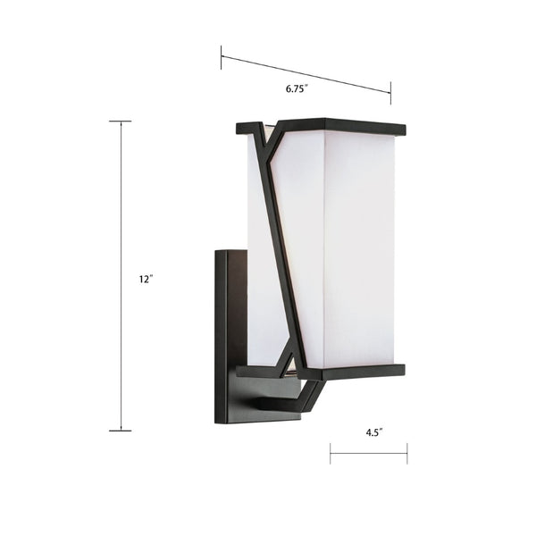 Atlas Moiselle 12'' High 1-Light Matte Black Wall Sconce - Modern Geometry for Chic Home Accents WL11116-BK