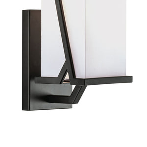 Atlas Moiselle 12'' High 1-Light Matte Black Wall Sconce - Modern Geometry for Chic Home Accents WL11116-BK