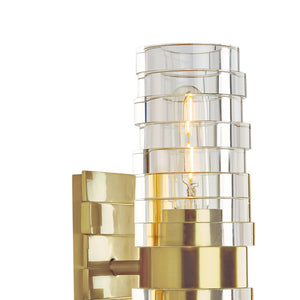 Atlas Murano 13.5'' High 2-Light Sconce - Modern Glass Design for Stylish Indoor Illumination & Ambiance Satin Brass WL11118-BS