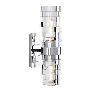 Atlas Murano 13.5'' High 2-Light Sconce - Modern Glass Design for Stylish Indoor Illumination & Ambiance Chrome WL11118-CH