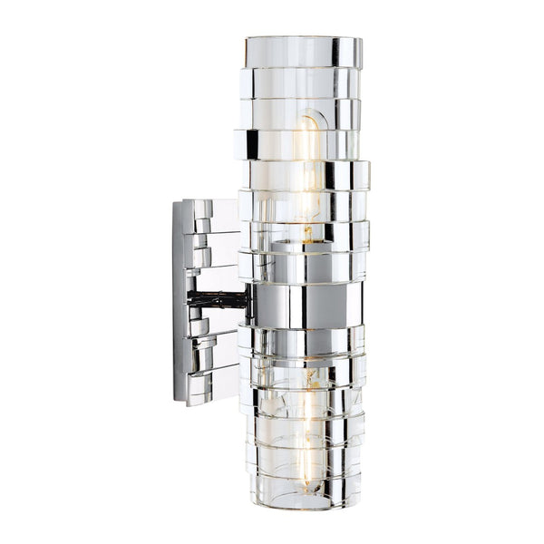 Atlas Murano 13.5'' High 2-Light Sconce - Modern Glass Design for Stylish Indoor Illumination & Ambiance Chrome WL11118-CH
