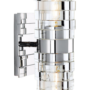 Atlas Murano 13.5'' High 2-Light Sconce - Modern Glass Design for Stylish Indoor Illumination & Ambiance Chrome WL11118-CH