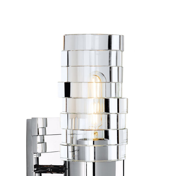 Atlas Murano 13.5'' High 2-Light Sconce - Modern Glass Design for Stylish Indoor Illumination & Ambiance Chrome WL11118-CH