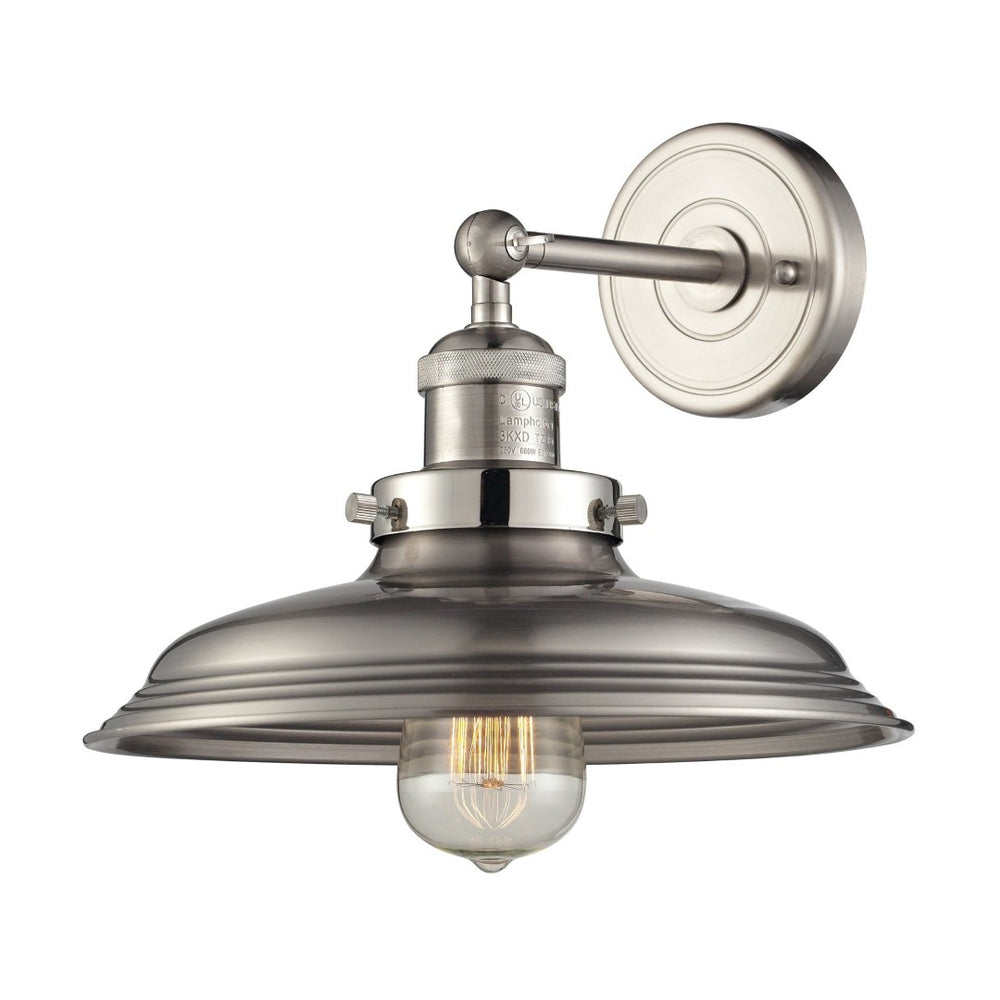 Atlas Newberry 1-Light Wall Sconce - Elegant Satin Nickel Design for Vintage & Modern Home Décor WL11119-NK