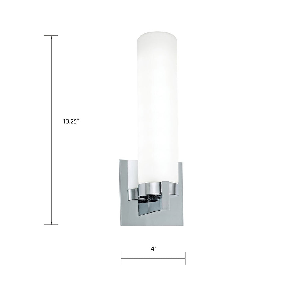 Atlas Newport 13.25'' High 1-Light Wall Sconce - Modern Chrome & Clear Glass for Elegant Illumination WL11120-CH
