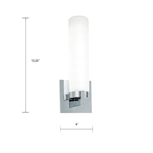 Atlas Newport 13.25'' High 1-Light Wall Sconce - Modern Chrome & Clear Glass for Elegant Illumination WL11120-CH