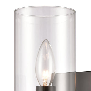 Atlas Oakland 12'' High 1-Light Wall Sconce - Modern Torch-Style Design for Versatile Indoor Lighting Black WL11121-BK