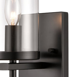 Atlas Oakland 12'' High 1-Light Wall Sconce - Modern Torch-Style Design for Versatile Indoor Lighting Black WL11121-BK