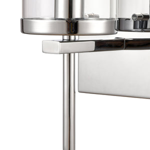 Atlas Oakland 12'' High 1-Light Wall Sconce - Modern Torch-Style Design for Versatile Indoor Lighting Chrome WL11121-CH