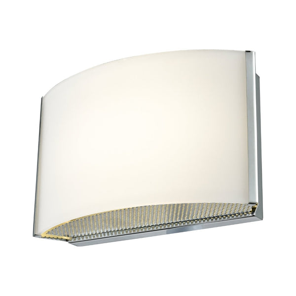 Atlas Pandora Modern 4'' High 1-Light Sconce in Polished Chrome with Opal Glass Shade for Elegant Lighting WL11123-CH