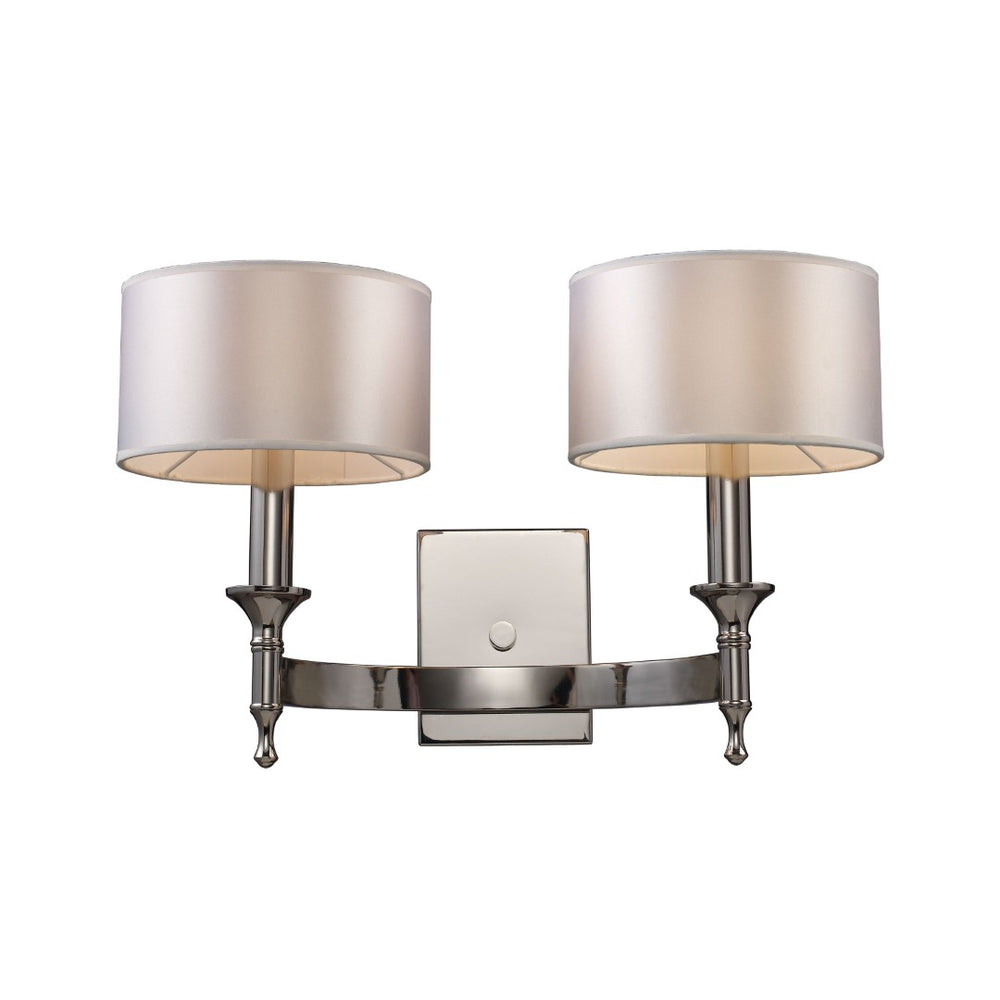 Atlas Pembroke 12" High 2-Light Sconce - Modern Sculptural Design for Soft Ambient Illumination Indoors Polished Nickel WL11124-NK