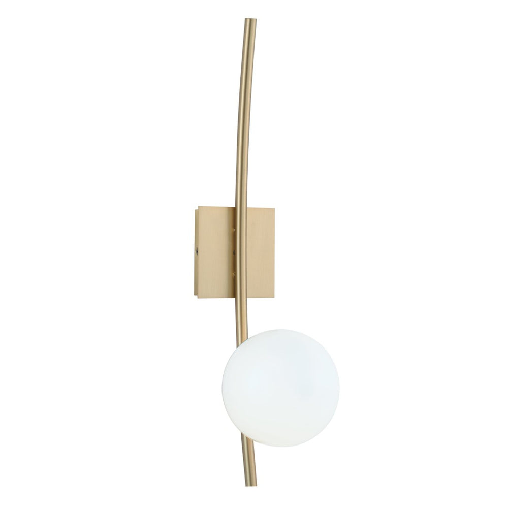 Atlas Perch 24'' High 1-Light Wall Sconce - Contemporary Satin Brass, Sculptural Design for Ambient Lighting WL11126-BS