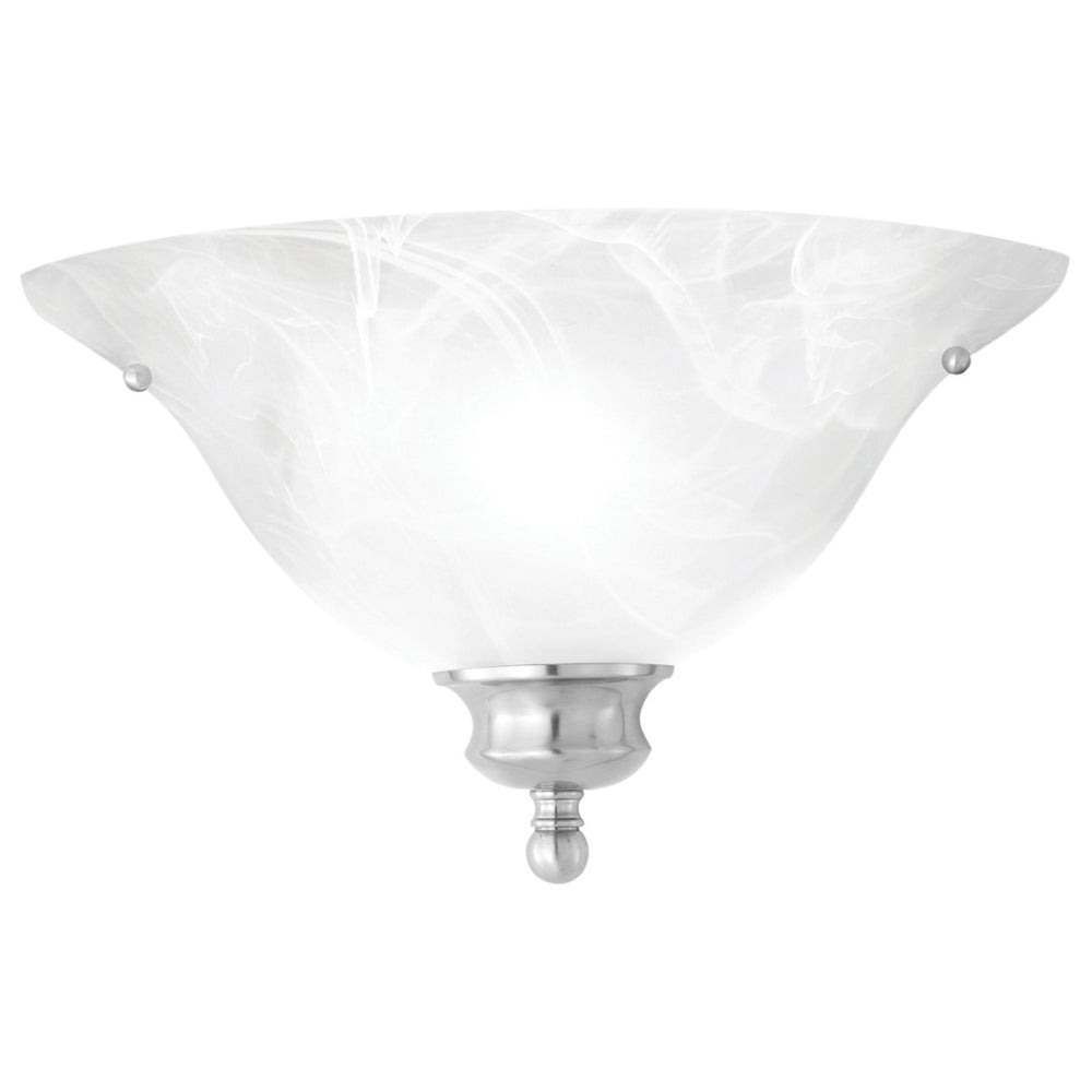Atlas Prestige 8.5'' 1-Light Outdoor Sconce - Elegant Brushed Nickel with Tulip Alabaster Glass Shade WL11127-NK