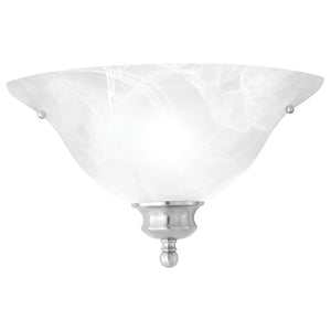 Atlas Prestige 8.5'' 1-Light Outdoor Sconce - Elegant Brushed Nickel with Tulip Alabaster Glass Shade WL11127-NK