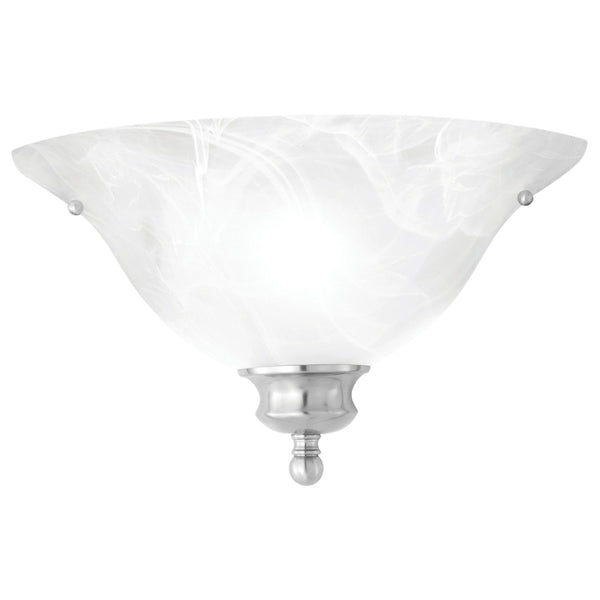 Atlas Prestige 8.5'' 1-Light Outdoor Sconce - Elegant Brushed Nickel with Tulip Alabaster Glass Shade WL11127-NK