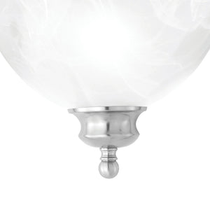 Atlas Prestige 8.5'' 1-Light Outdoor Sconce - Elegant Brushed Nickel with Tulip Alabaster Glass Shade WL11127-NK