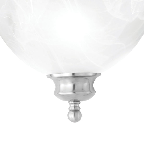 Atlas Prestige 8.5'' 1-Light Outdoor Sconce - Elegant Brushed Nickel with Tulip Alabaster Glass Shade WL11127-NK