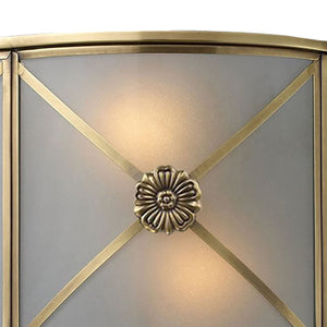 Atlas Preston 6.5'' High 2-Light Wall Sconce - Elegant Brushed Brass & Frosted Glass for Timeless Style WL11128-BS