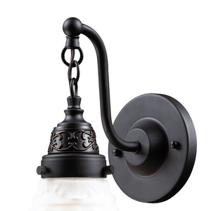 Atlas Quinton Parlor 12" High 1-Light Sconce - Victorian Elegance with Hand-Blown Glass & Oiled Bronze Finish WL11130-BZ