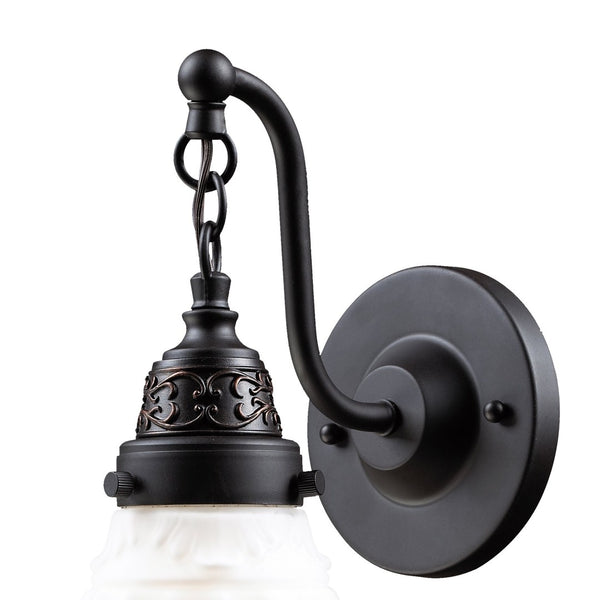 Atlas Quinton Parlor 12" High 1-Light Sconce - Victorian Elegance with Hand-Blown Glass & Oiled Bronze Finish WL11130-BZ
