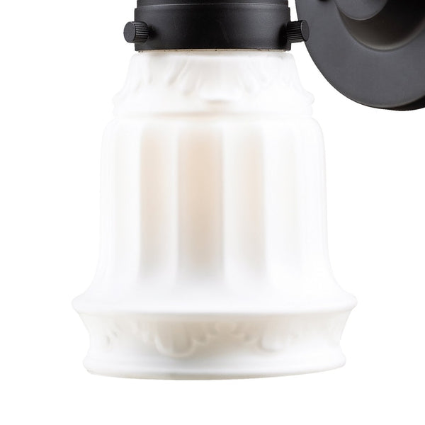 Atlas Quinton Parlor 12" High 1-Light Sconce - Victorian Elegance with Hand-Blown Glass & Oiled Bronze Finish WL11130-BZ