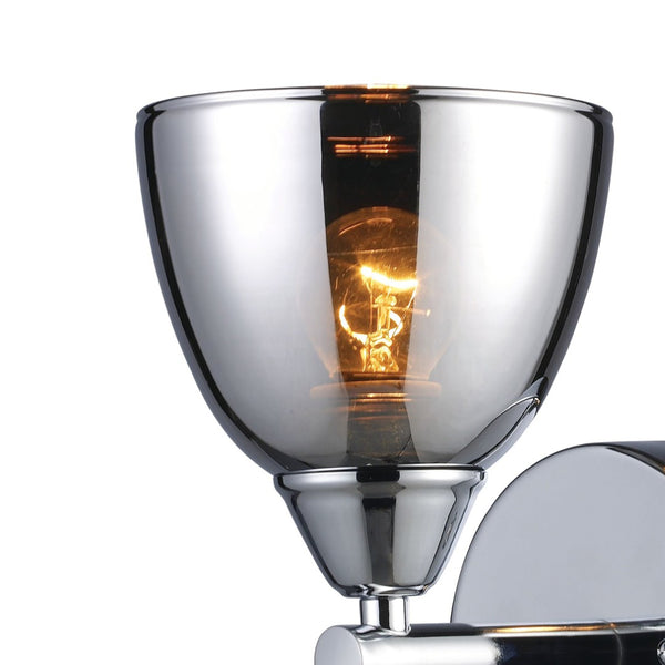 Atlas Reflections 8'' High 1-Light Wall Sconce - Modern Polished Chrome Fixture for Elegant Indoor Lighting WL11131-CH