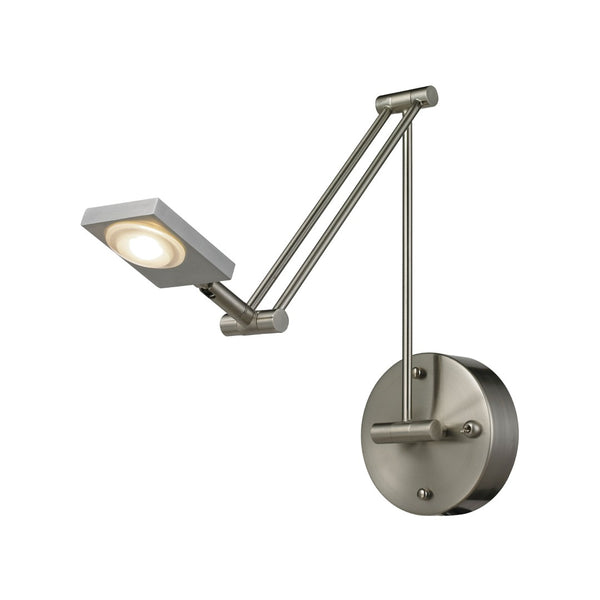 Atlas Reilly 5'' High 1-Light Brushed Nickel Sconce - Modern Adjustable LED Lighting for Any Space WL11132-NK
