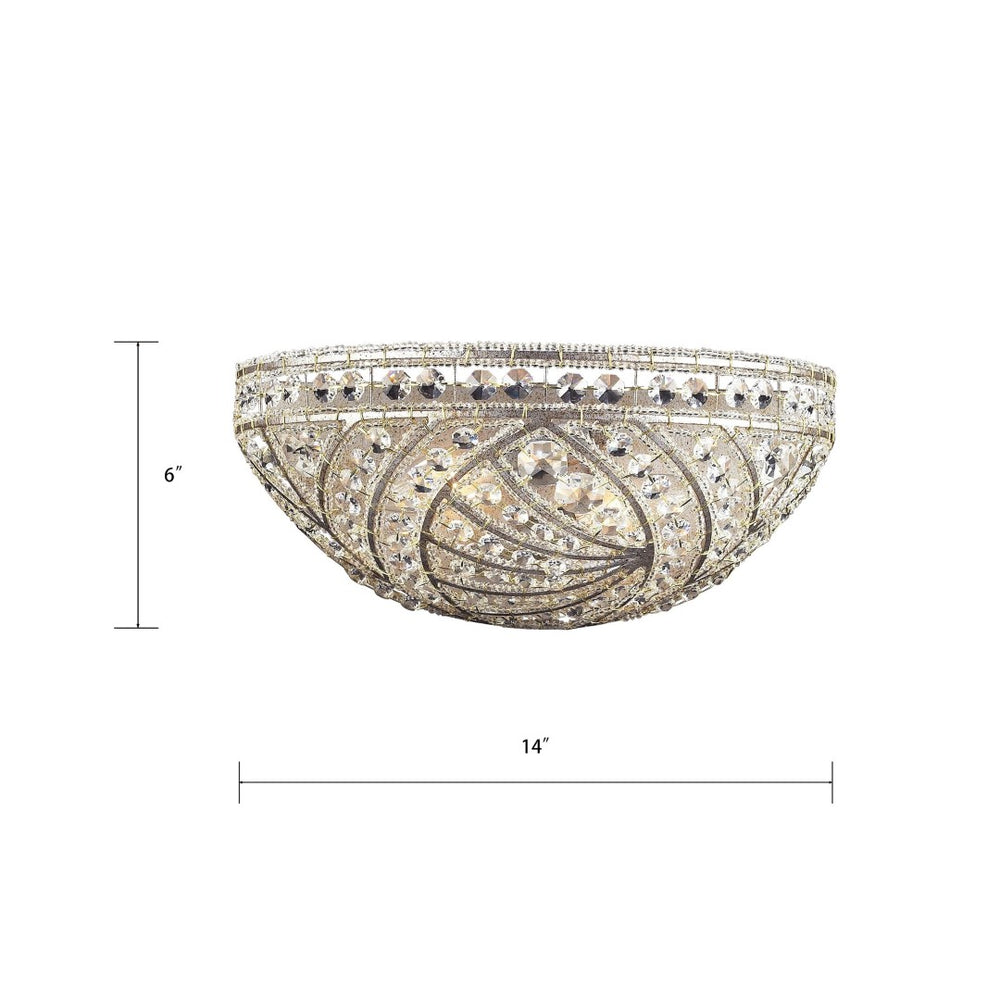Atlas Renaissance 2-Light Sconce in Sunset Silver – Elegant Crystal & Metal Design for Timeless Illumination WL11133-SV
