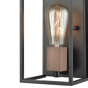 Atlas Rigby 11" High Minimalist 1-Light Sconce in Oil Rubbed Bronze with Brass Accents for Modern Spaces WL11136-BZ