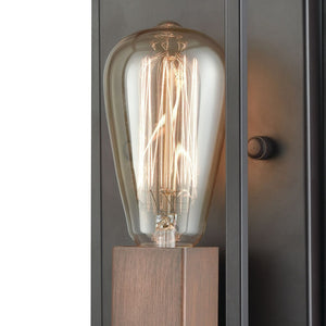 Atlas Rigby 11" High Minimalist 1-Light Sconce in Oil Rubbed Bronze with Brass Accents for Modern Spaces WL11136-BZ