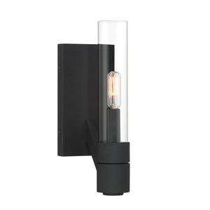 Atlas Rohe 12.5'' High 1-Light Sconce - Modern Minimalist Design with Textured Matte Finish for Any Space Black Sand WL11138-BK