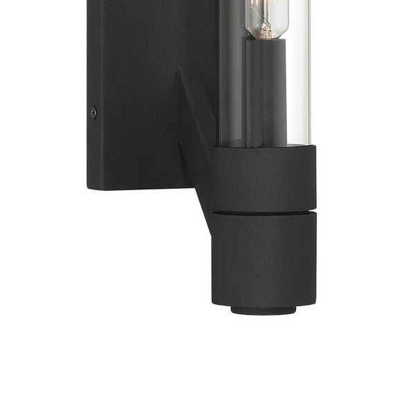 Atlas Rohe 12.5'' High 1-Light Sconce - Modern Minimalist Design with Textured Matte Finish for Any Space Black Sand WL11138-BK