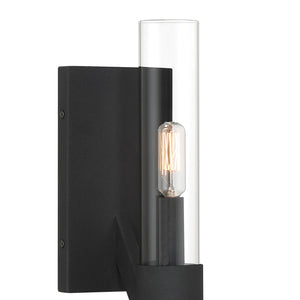 Atlas Rohe 12.5'' High 1-Light Sconce - Modern Minimalist Design with Textured Matte Finish for Any Space Black Sand WL11138-BK