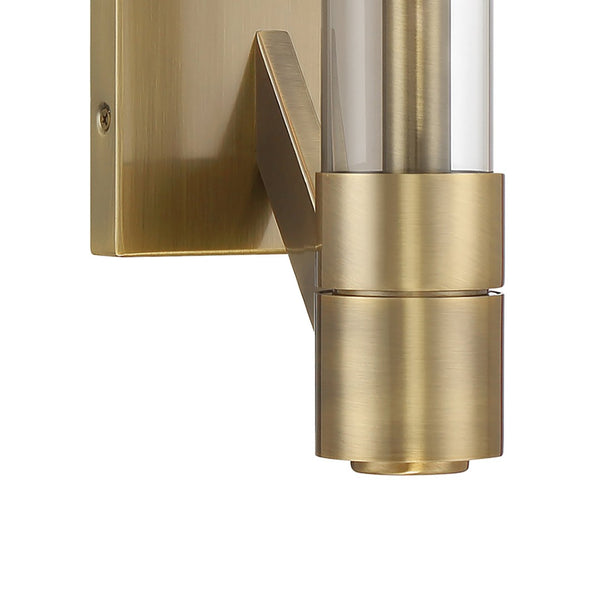 Atlas Rohe 12.5'' High 1-Light Sconce - Modern Minimalist Design with Textured Matte Finish for Any Space Aged Brass WL11138-BS