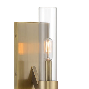 Atlas Rohe 12.5'' High 1-Light Sconce - Modern Minimalist Design with Textured Matte Finish for Any Space Aged Brass WL11138-BS